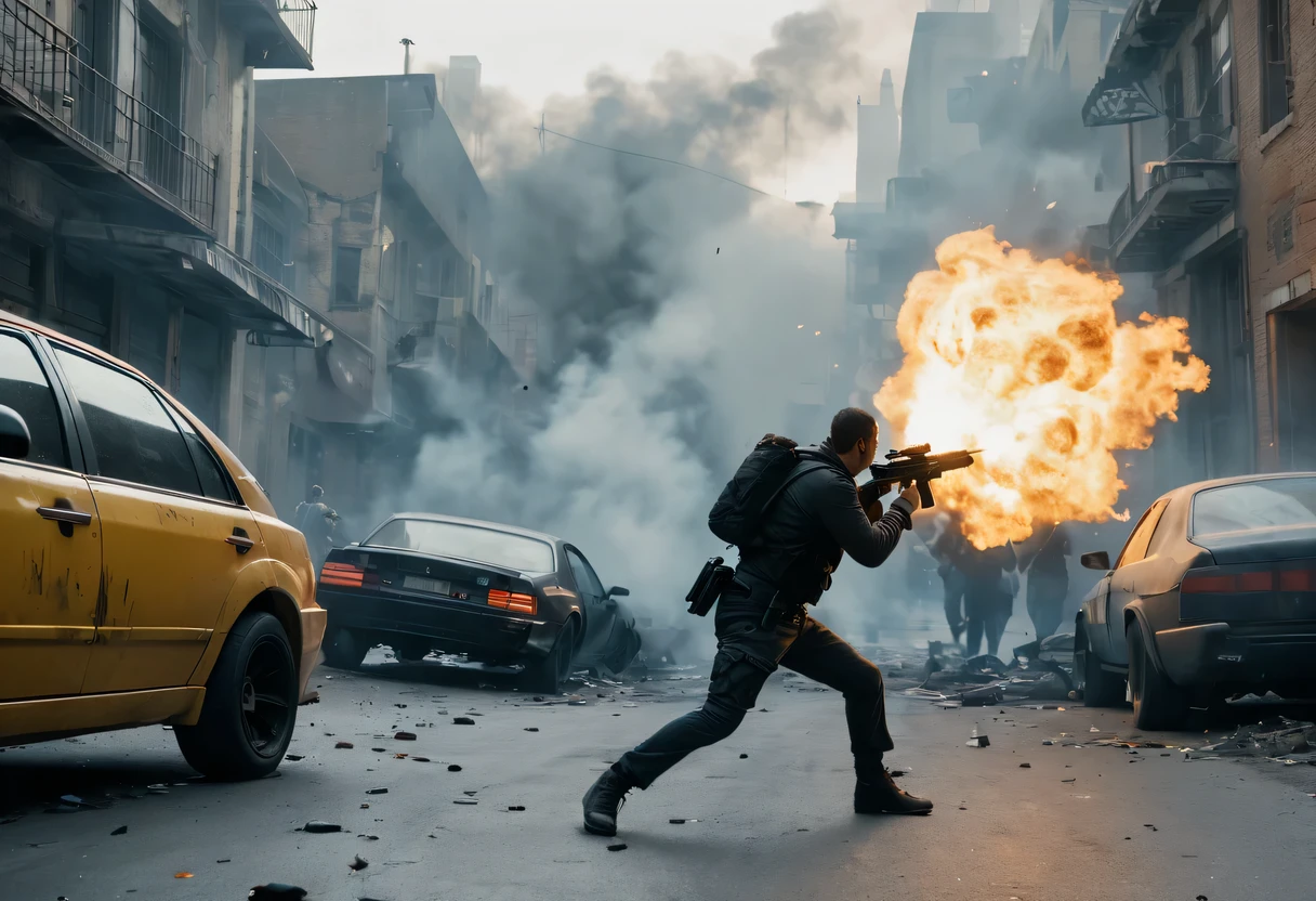 Full of action scenes, strong lighting, Dynamic camera angles, cinema experience, fast paced sport, drama composition, bright colors, High-resolution visuals, dramatic storytelling, wide format cinema lens, immersive atmosphere