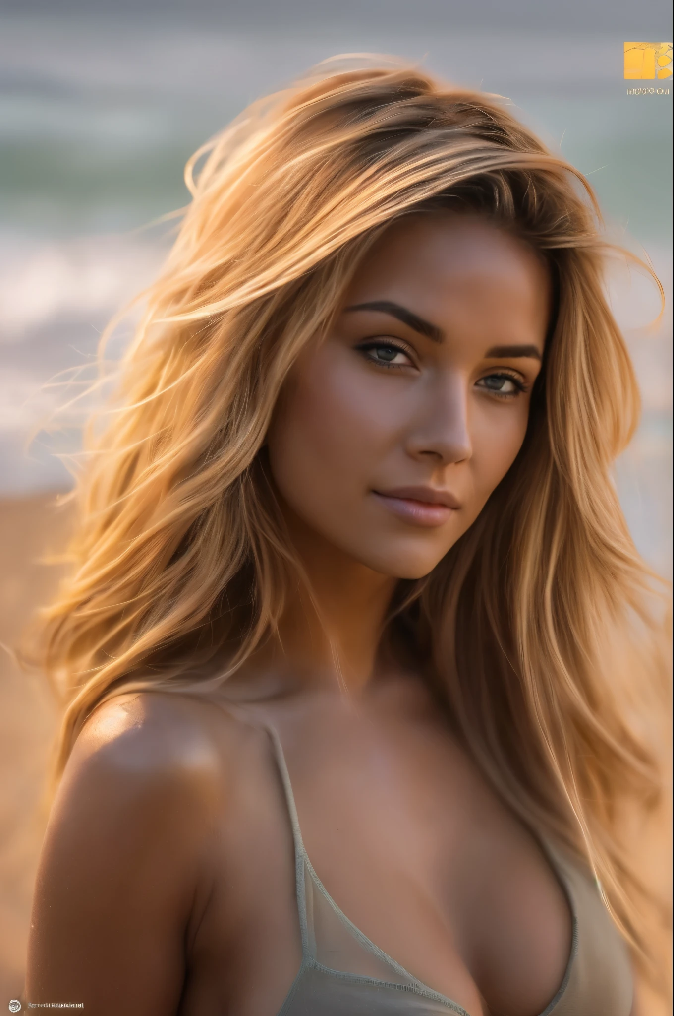 (work of art, best qualityer), 1 girl, 22 years old, beachfront, looking at the viewers, Cinema sincero RAW, 16mm, Portra 400 graduated color film, remarkable color, ultra realistic, texturized skin, notable and detailed students, realistic dull skin noise, visible skin detail, fur fluff, dry skin, Filmed with a cinema camera, CRU photo, subject, 8k uhd, dslr, soft lighting, high qualiy, film grain, Fujifilm XT3, cinematic color grading, details Intricate, low DOF, film grain, movie film still, movie film still, Detailed texture skin, (blush:0.5), (shiver:0.5), Subsurface Dispersion, glow effects, GOD, hand drawn, render, 8k, octane rendering, 4d cinema, Blender, tenebrosa, 4K ultra detailed atmospheric, cinematic, sharp focus, big depth of field, work of art, colors, 3d octane rendering, 4K, conceptual artwork, Trends on ArtStation, hyper realist, Vivid colors, extremely detailed CG unity 8k wallpaper, trends at CGSociety, Intricate, high détail, Dramatic