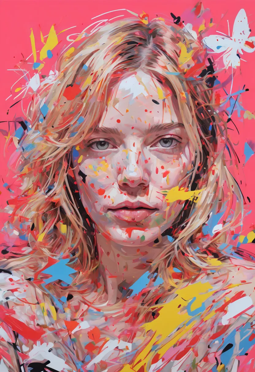 Graffiti, scribble, Comics by Petra Cortright, best quality, masterpiece, Representative work, official art, Professional, Ultra...