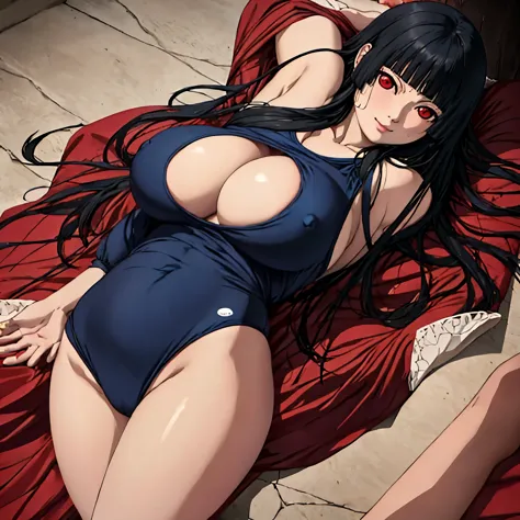 best quality,high quality,masterpiece,detailed,high resolution,sadistic smile、leaning forward、two big breasts、breasts of unusual size,、high quality、Mouth slightly open、show your breasts、sway、 bouncing、local sweating,masterpiece, blush、strong 、a shadow fall...