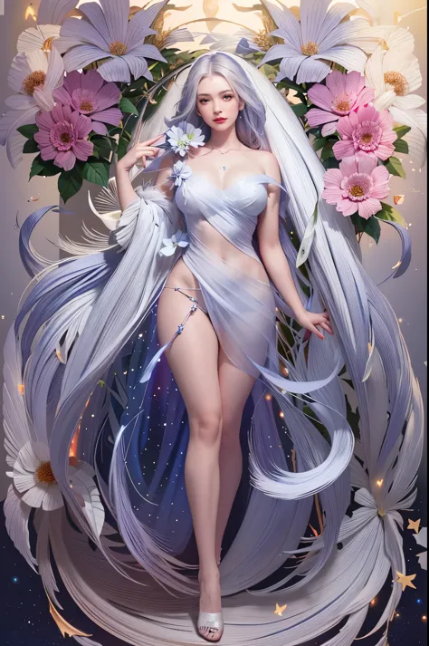 a goddess, A glorious sunrise, aura, glow, multi-colored bright aurora borealis, Spectrum Rainbow,Colored Angel Wings, feathers, In a chic, lavender white mint hair, pastel, mixed-language_SMS, (beautiful and clear background:1.2),, fantastic paintings , o...