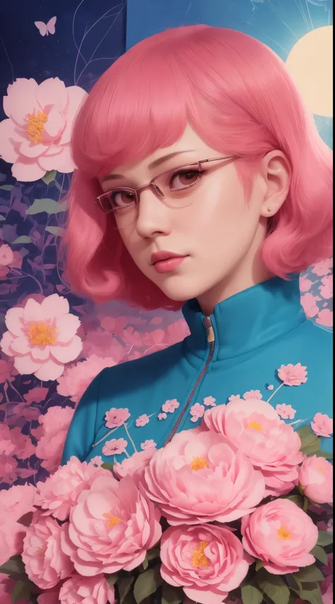 caricatured, cyberpunk rebecca sugar, satoshi kon and miyazaki complex manga art, ghibli studio, street fashion, oil portrait on...