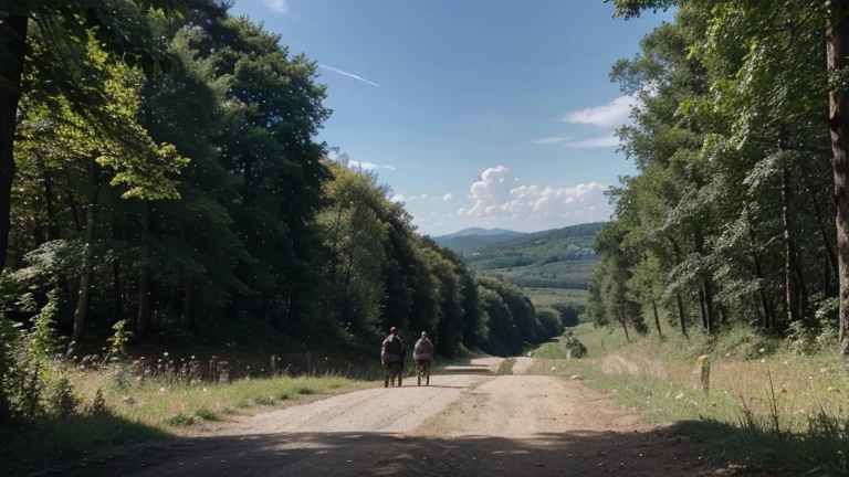 A preserved national park, Hiking trails wind through dense, green forest, offrant des vues imprenables sur des cascades, des lacs et des montagnes. Les animaux sauvages, tels que des cerfs, des ours et des aigles, walk freely in the park, offrant des rencontres inoubliables avec la nature. The stars twinkle in the night sky, creating a dazzling spectacle. Image au format 4096 x 2304 pixels.