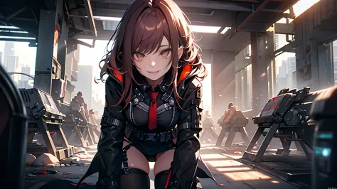 ((Best quality)), ((masterpiece)), (detailed:1.4), 3D, an image of a beautiful cyberpunk female, Yandere , Yandere Face , Trance...