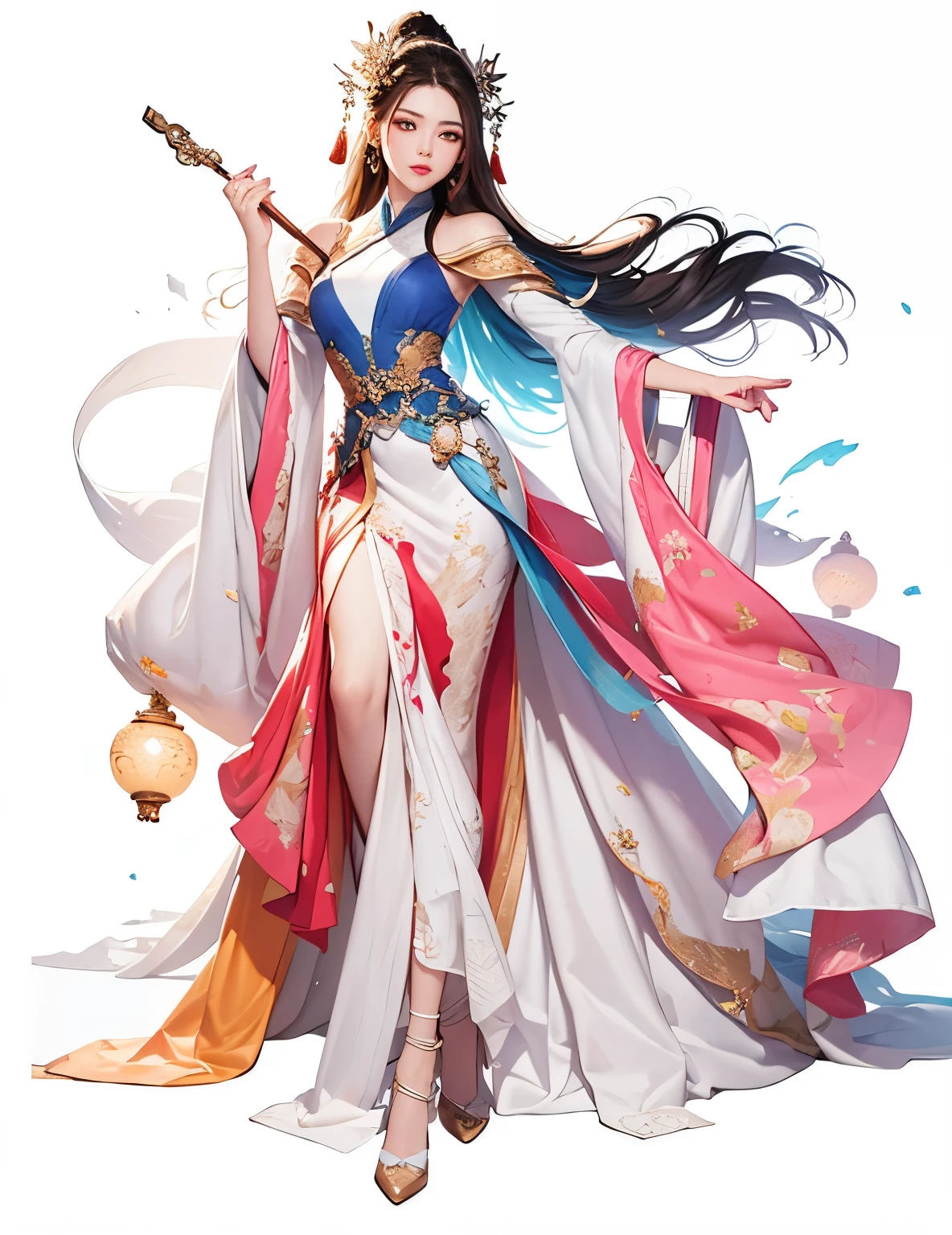 1 빨간색 드레스를 입고、흐르는 머리카락을 가진 소녀, 아름다운 판타지 여왕, 아름다움을 구하다,란잉에게서 영감을 받은 작품, 전신 시안샤, 쿠 레이레이(Qu Leilei), Zhu Lian에게서 영감을 받은 작품, 나무에서 영감을 받아, Qiu Ying에게 영감을 받아, 헤이세 진야오, 고대 중국 공주, 흐르는 머리카락과 가운, ((아름다운 판타지 여왕)),((풍부하고 다채로운)),(당나라), 걸작, 최고의 품질, 아름다운 그림, high level of 세부 사항,(소음을 제거하다 :0.6), [잉크 증명],(잉크 굴절), ,세부 사항,빈 배경,(최고의 품질,  extremely 세부 사항ed CG unified 8k wallpaper, 실력, 최고의 품질, super 세부 사항),(깜박이는 푸른 빛),실크로 감싼 상체,((((예쁜 얼굴)))