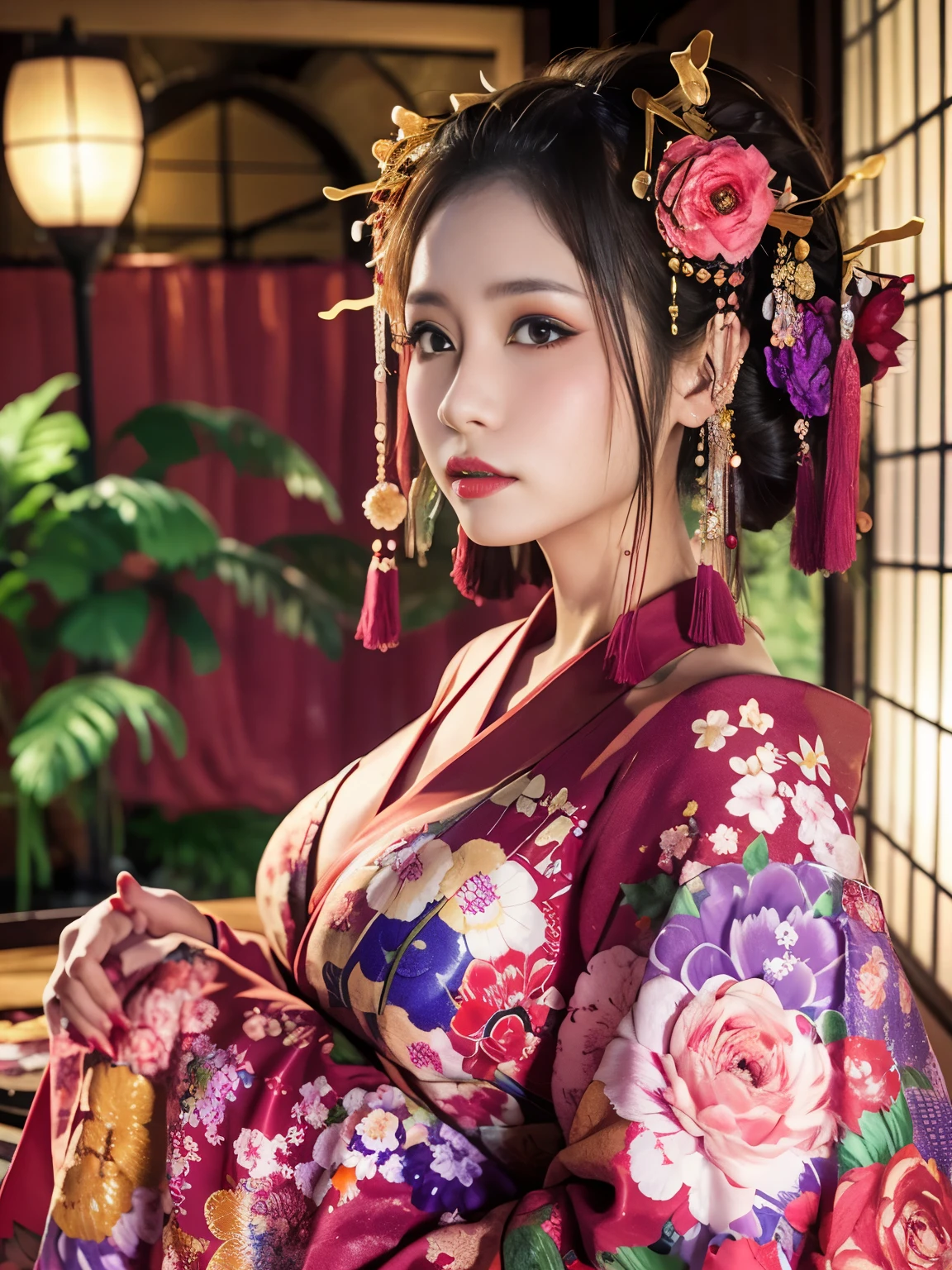 ((NSFW)),4K, 걸작, 높은 해상도, 혼란스러운,자연스러운 체적 조명 및 최고의 그림자, 笑얼굴,deep i는 세상의 깊은 곳에 쓰여 있다,soft delicate beautiful attractive 얼굴, 아름다운 가장자리 매춘부_여성, a 여성 in a kimono posing for a picture  ,완벽한 가장자리를 가진 창녀_얼굴,완벽한 가장자리를 가진 창녀_몸,에지오이란_보상하다,에지오이란_헤어스타일