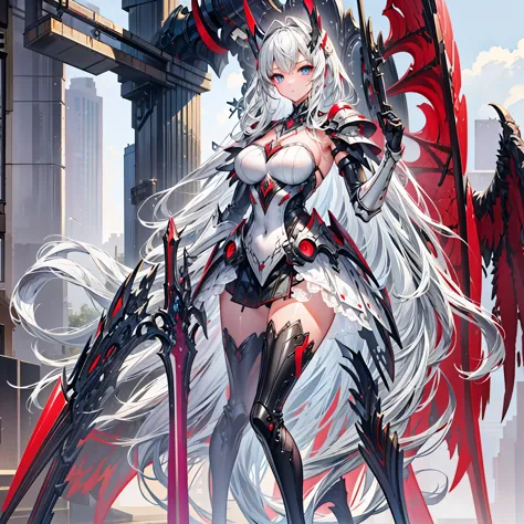 Cute adult girl standing ,girl focus, [Full body armor], ((Plain gray background)),  pokerface, upright immovable, (1girl in:1.3), Bangs,a necklace ,facing front,  （Snow White armor), Super Detail, Crystal Silver Eyes,slender, masterful technique, Long hai...