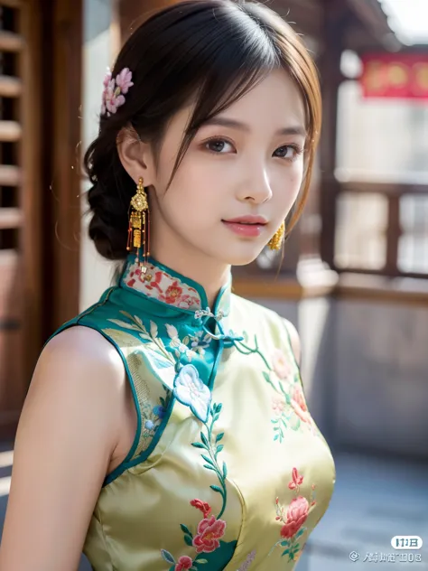 ulzzang-6500-v1.1, (Raw foto:1.2), (Photorealsitic:1.4), Delicate beautiful girl，The sparkling eyes have a very nice atmosphere....