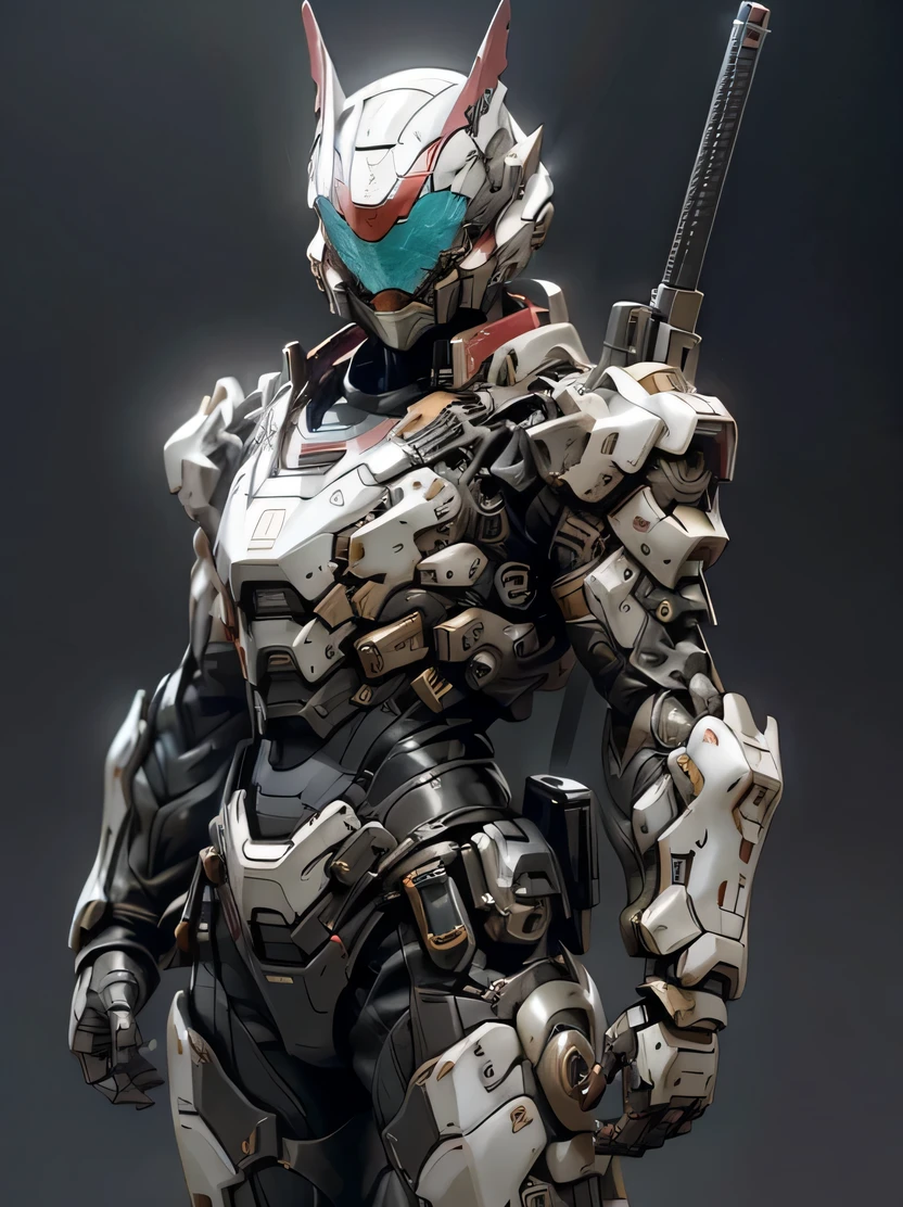 ((masterpiece、highest quality、Super detailed、High resolution、realistic、sharp focus、cinematic lighting))、1 adult female、supple physique、Feminine body shape、カウボーstomachショット、ハstomachコントラスト、military black reinforced armor suit、Helmet that covers the head and face、フルフェstomachスシールド、full armor、フルフェstomachスアーマー、black combat goggles、Detailed depiction of hands、looking at the viewer、((To the audience))、ラstomachフル、combat equipment、Backpack、ダstomachナミックなアクションポーズ、Came、Mecha、(stomach)