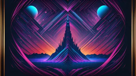 [masterpiece], An Extraterrestrial abstract city arts, inspired by T-shirt design, with 32k quality, with Surrealist style, made...