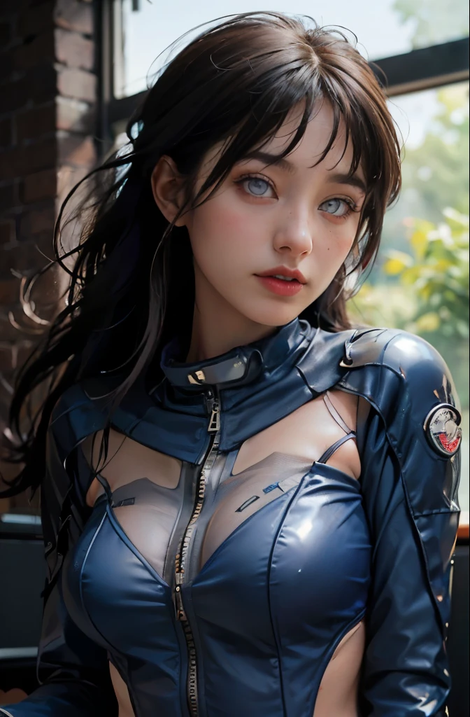 (Photoreal:1.4)、woman、26 years old、Soryu Asuka Langley、Eva Unit 2 pilot、big breasts、thin、((((Wearing a blue-gray pilot suit、The pilot suit has multiple slits.....You can see the skin through the slit、Wear a pilot suit with very little fabric area。))、highest quality、very delicate and beautiful、High resolution、美しいreveal、1 girl、tall philanthropist、earth eye、brown hair、(So real that you can mistake it for a photo)、顔のreveal、reveal、wet skin、perfect face、(highly detailed eyes、nose、mouth、tongue)、sexy pose、顔のreveal、(draw the whole body)、perfect face、((I'm in the gymnasium))