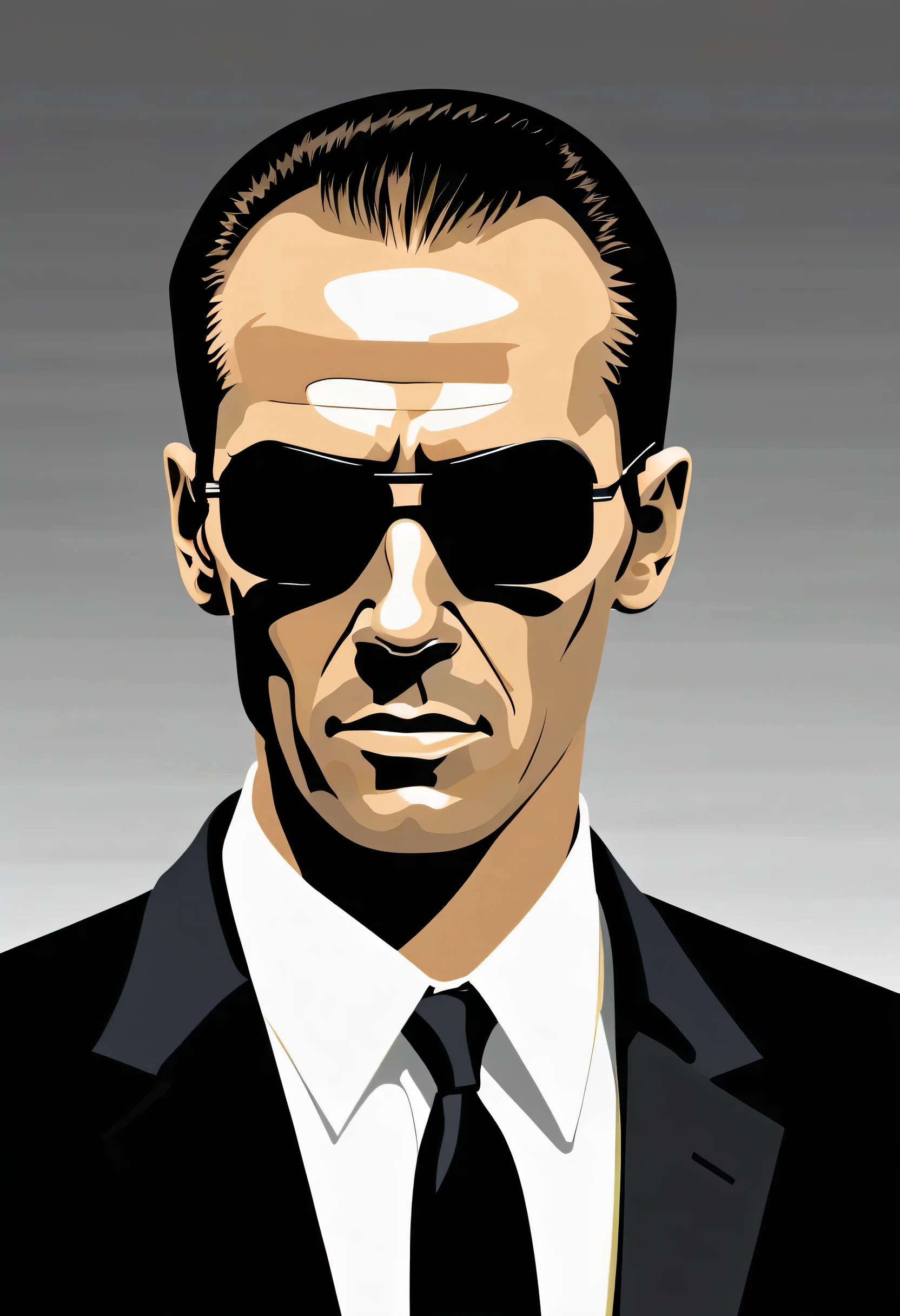 agent smith, the matrix, secret agent, (vector graphics style:1.2)