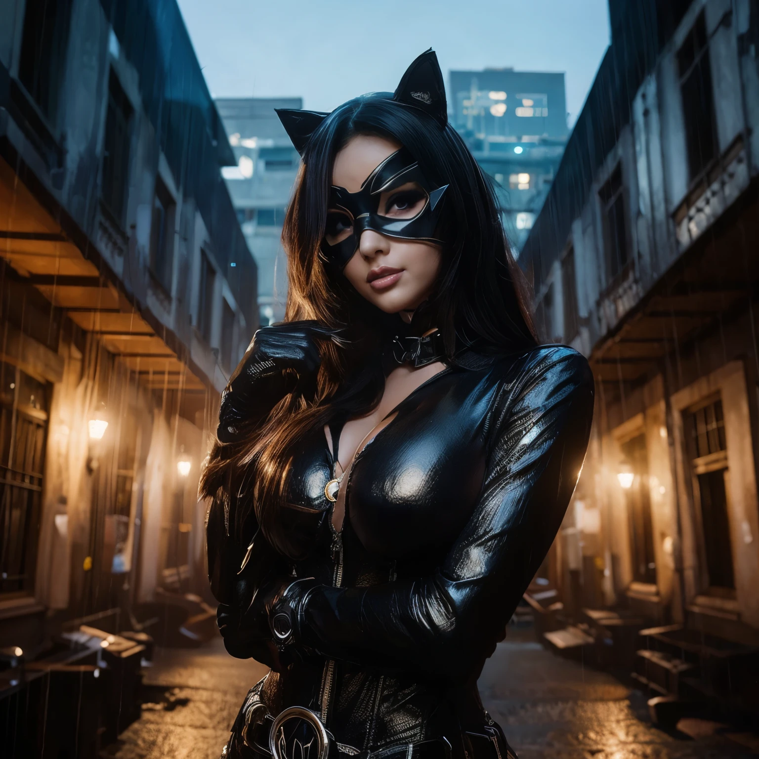 Aletta Ocean dans le rôle de Cat Woman, une femme énorme et grande 