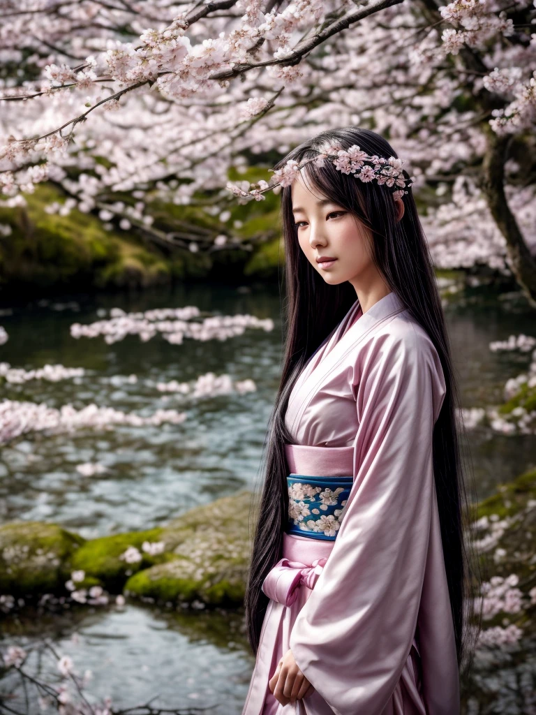 (best quality,highres,ultra-detailed,realistic)
(portraits)
(soft pastel colors)
(with soft sunlight and gentle breeze)
(sakura petals falling all around her)
(her cherry blossom hanami dress flowing in the wind)
(her eyes shining with wonder and joy)
(her cheeks blushing with the pink hues of the blossoms)
(her delicate fingers reaching out to touch the petals)
(the tree branches filled with vibrant pink and white blossoms)
(the serene beauty of the Japanese garden in the background)
(the distant sound of a traditional bamboo flute playing)
(butterflies fluttering around her)
(cherry blossom scent lingering in the air)
(a feeling of tranquility and harmony)
(a moment frozen in time, capturing the essence of spring)