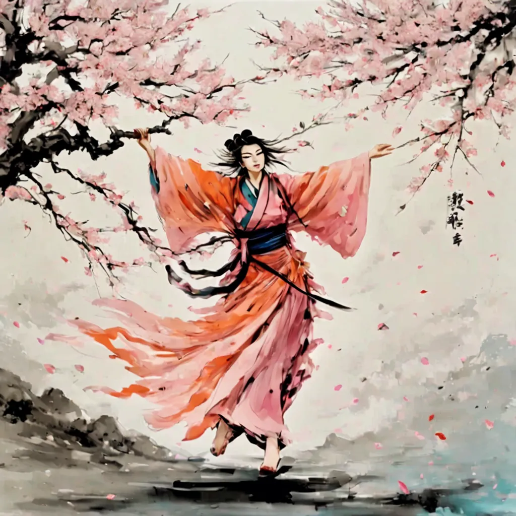 High Resolution, High Quality Sketch in color alcohol ink . The graphics are a masterpiece. Ukiyo-e style. Nihongo style. A beau...
