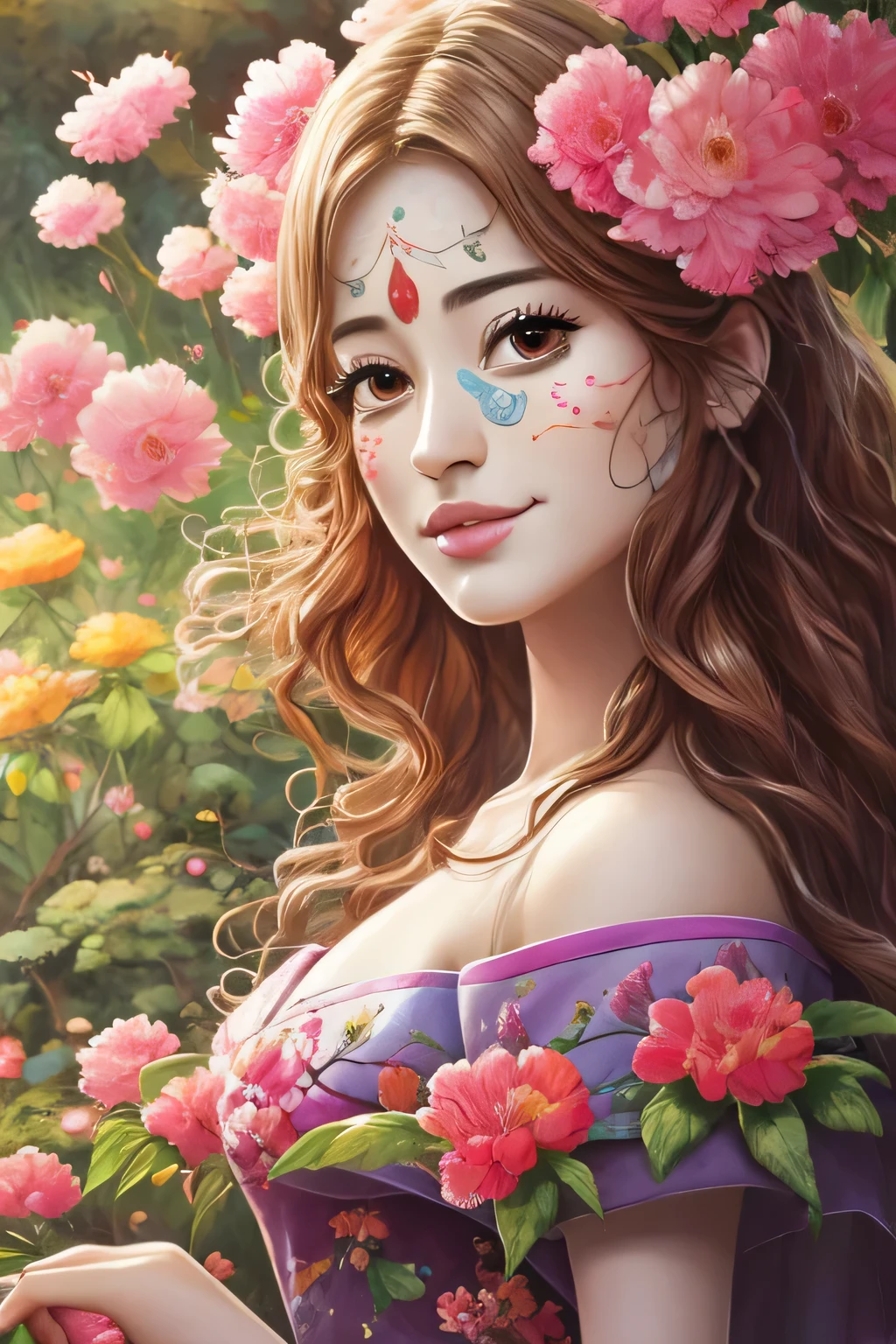 (best quality,4K,8K,high resolution,chef-d&#39;artwork:1.2),ultra-detailed,(realistic,photorealistic,photo-realistic:1.37),Beautiful detailed eyes,beautiful detailed lips,Extremely detailed eyes and face,long cils,fille dans un jardin,moyen:oil painting&#39;huile,fond naturel,Cherry blossom petals,doux soleil,expression sereine,robe fluide,light scent, brise,colorful flowers,Papillons dansant,couleurs subtiles,travail au pinceau délicat,Style d&#39;art japonais traditionnel,harmonie avec la nature,atmosphère paisible