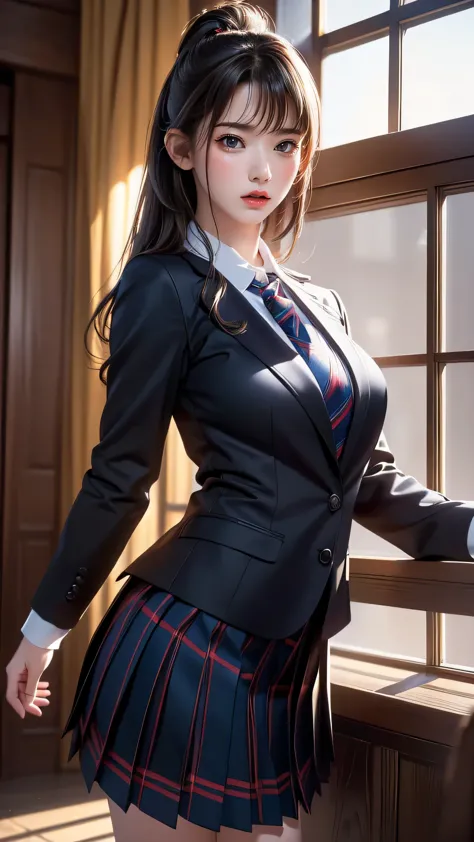 school uniform,(random place),(random porn poses:1.5),(random hairstyle),(movie-like scene,best image quality,(8k), Super realis...