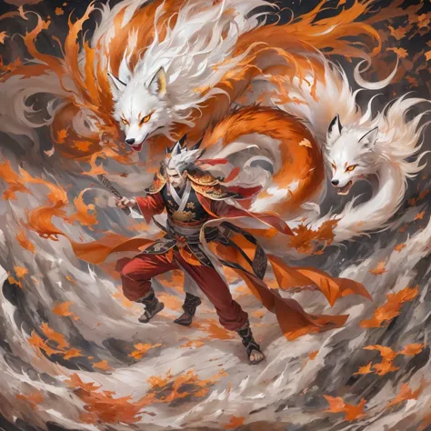 Nine-tailed fox 32k，祥瑞 Red and White Immortal Demon Realm, Chance encounter with Liu Hanshu, He saw his old self in him, Decided...