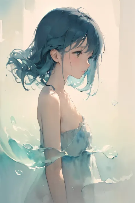 (masterpiece:1.1, highres:1.4) , 1 girl, watercolor style, (soft blending:1.2) , fluid colors, dreamy washes, delicate textures,...