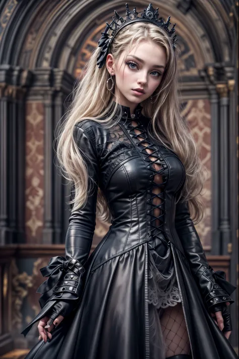 a goth picture of Barbie as a gothic queen (best details, Masterpiece, best quality :1.5), ultra detailed face (best details, Ma...