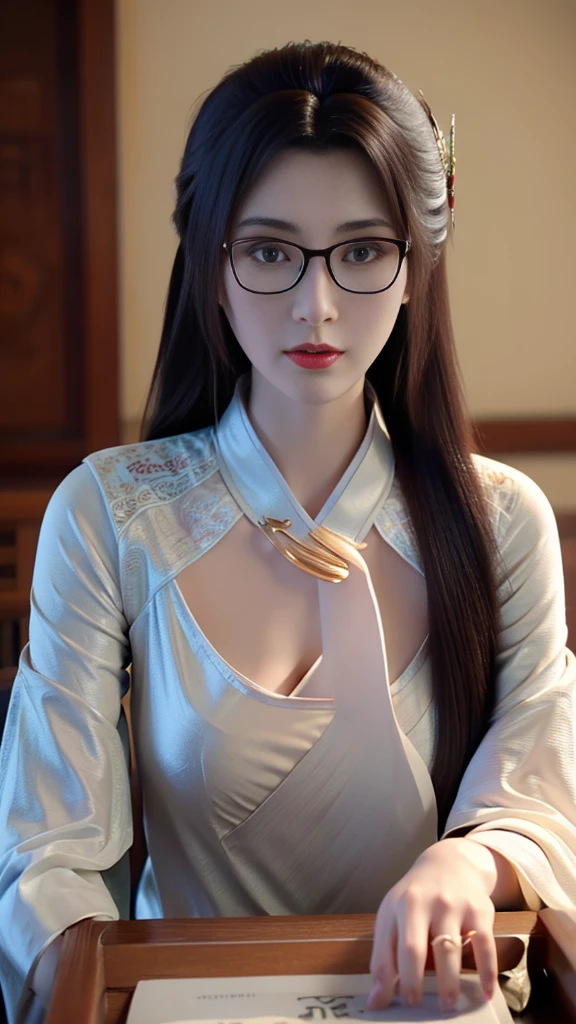 (Лучшее качество, высокая женщина в очках и белой рубашке смотрит в камеру, В очках, В очках vuông, носить очки tròn lớn mỏng, реальность. Чэн И, носить очки, красивая Жуань Цзя!, носить очки, китаянка, от Е Синь, Юн Юнгерл в очках, носить очки tròn nhỏ, Высококачественные портреты, cô gái носить очки tròn, китаянка yunxi Yun Yun