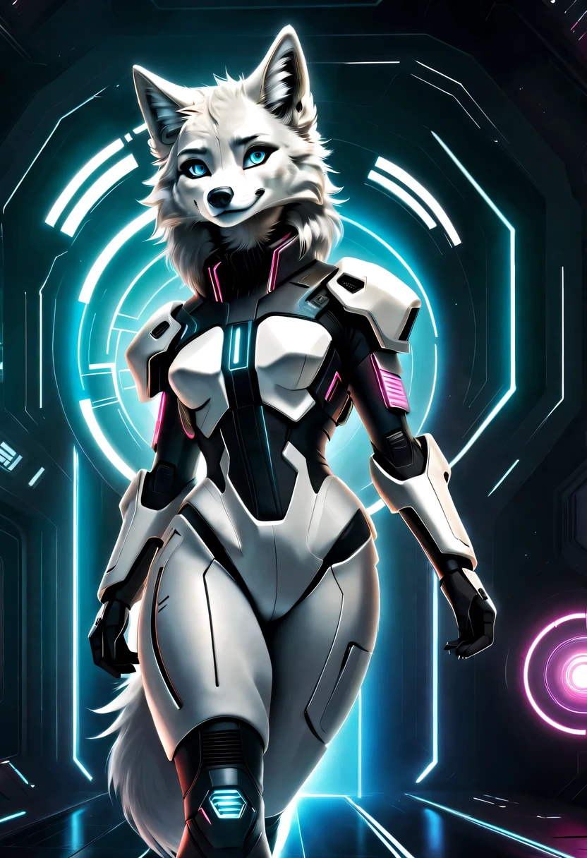 《codename arctic fox》,Science fiction,futuristic,cyberpunk,Surrealism,white,