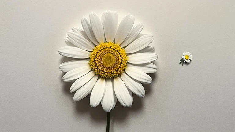 Generates an image of a daisy, with white petals and a yellow heart.