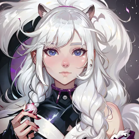 white hair big  half animal half human girl with vegina line showing