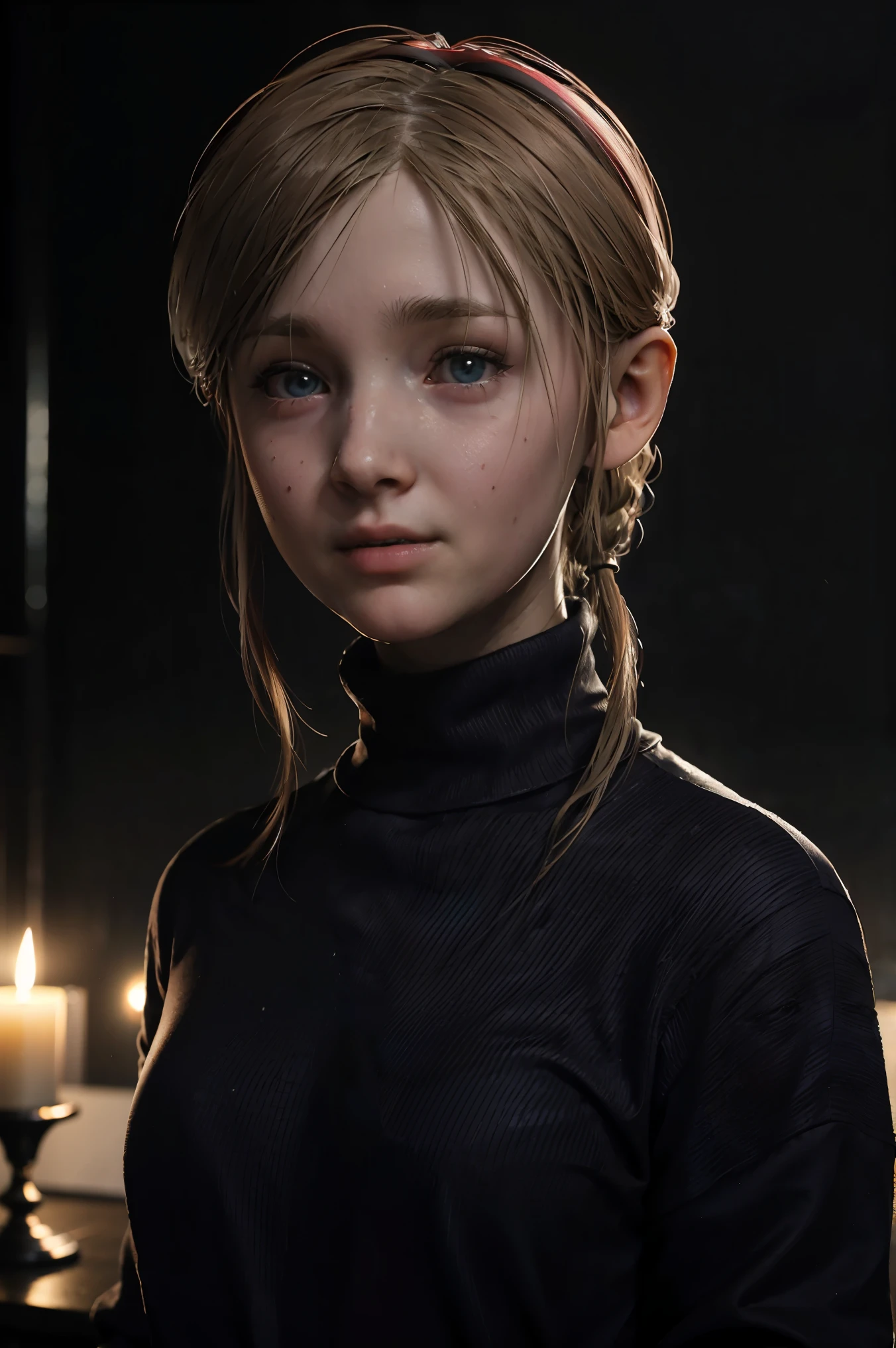 A stunning intricate full color portrait Ultra-HD,  12 old age,  wearing a black turtleneck,  epic character composition,  alessio albi,  nina masic,  sharp focus,  natural lighting,  subsurface scattering,  f2,  35mm, 