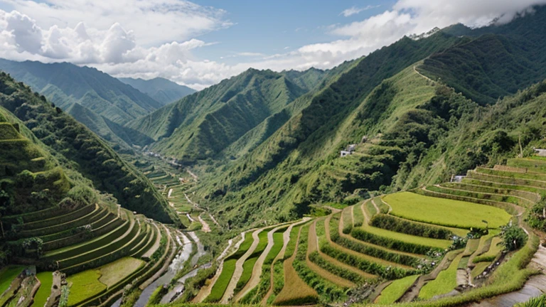 Rice Terraces With Breathtaking Panorama View, Banaue, Philippines