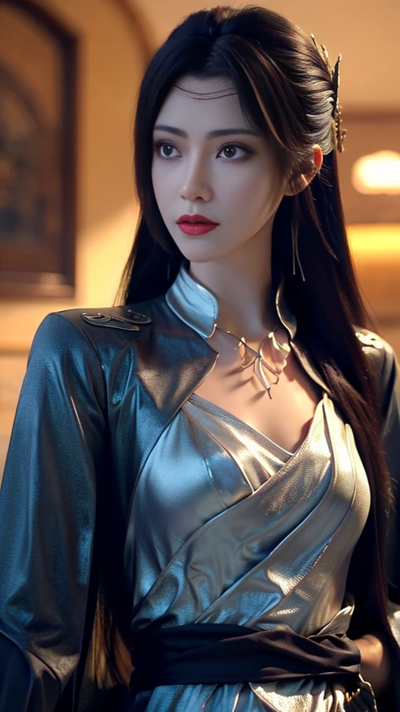 elegant beauty jia anjin hd wallpaper, jia anjin wallpapers, in the style of digital painting and drawing, johnson tsang, dark silver, bella kotak, edmund leighton, softly luminous, cartoonish character design 