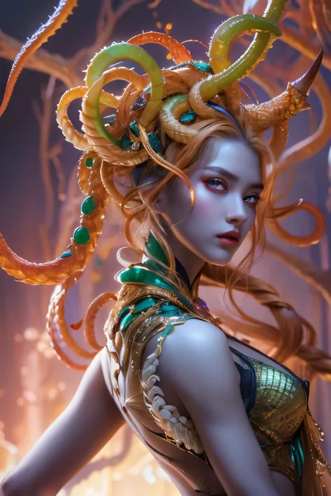 (1 female medusa-like mutant: 1.2), with a beautiful, enchanting face, this alien seduces us with her allure. her captivating re...