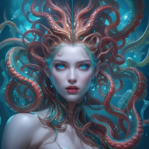 (1 female medusa-like mutant: 1.2), With a beautiful, enchanting face, this alien seduces us with her allure. Her captivating re...