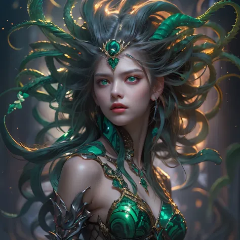 (1 female medusa-like mutant: 1.2), With a beautiful, enchanting face, this alien seduces us with her allure. Her captivating re...