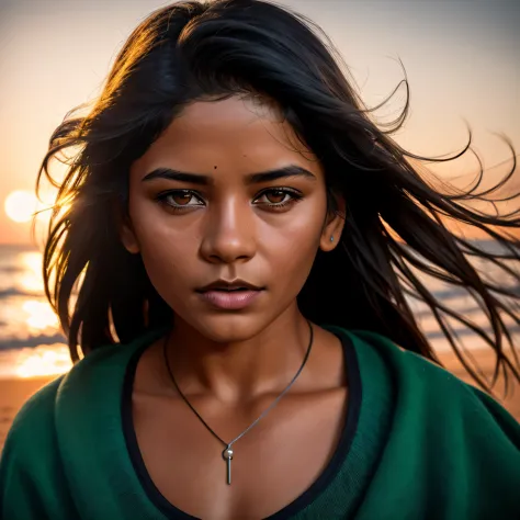 beautiful mature indian college girl, Vorderansicht, Blick direkt in die Kamera, ((Schlank, )), A full-body photo, Fotorealistis...