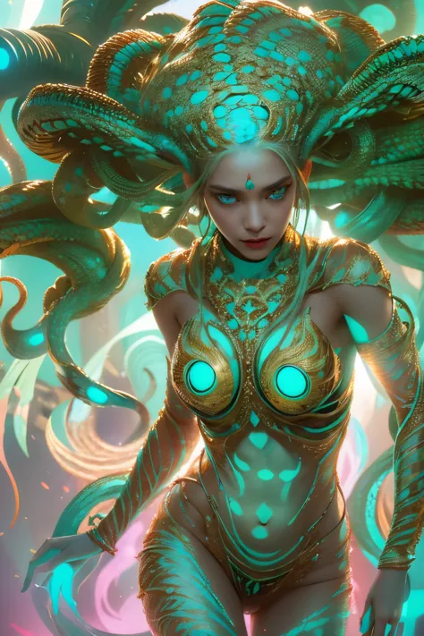 (1 female medusa-like mutant: 1.2), With a beautiful, enchanting face, this alien seduces us with her allure. Her captivating re...
