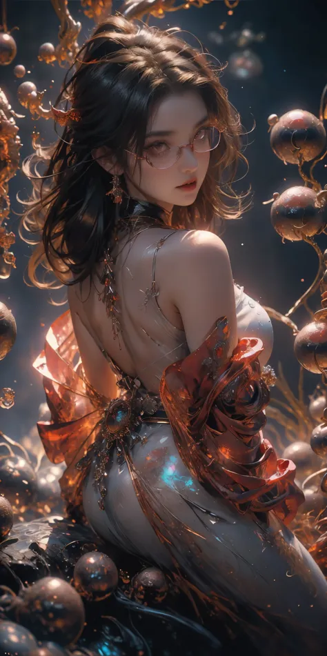 (The best illustrations)、realisitic、ultra-detailliert、The best lighting、Best Shadows、alluring succubus, ethereal beauty, perched...