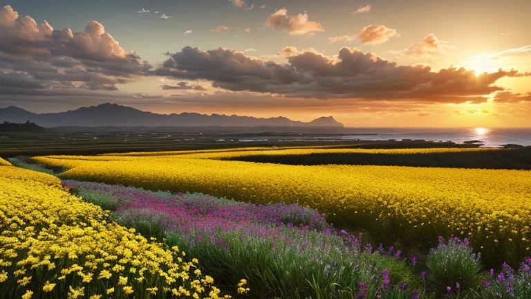 a tourism spot about sea of flower in the world