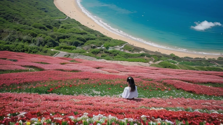 a tourism spot about sea of flower in the world