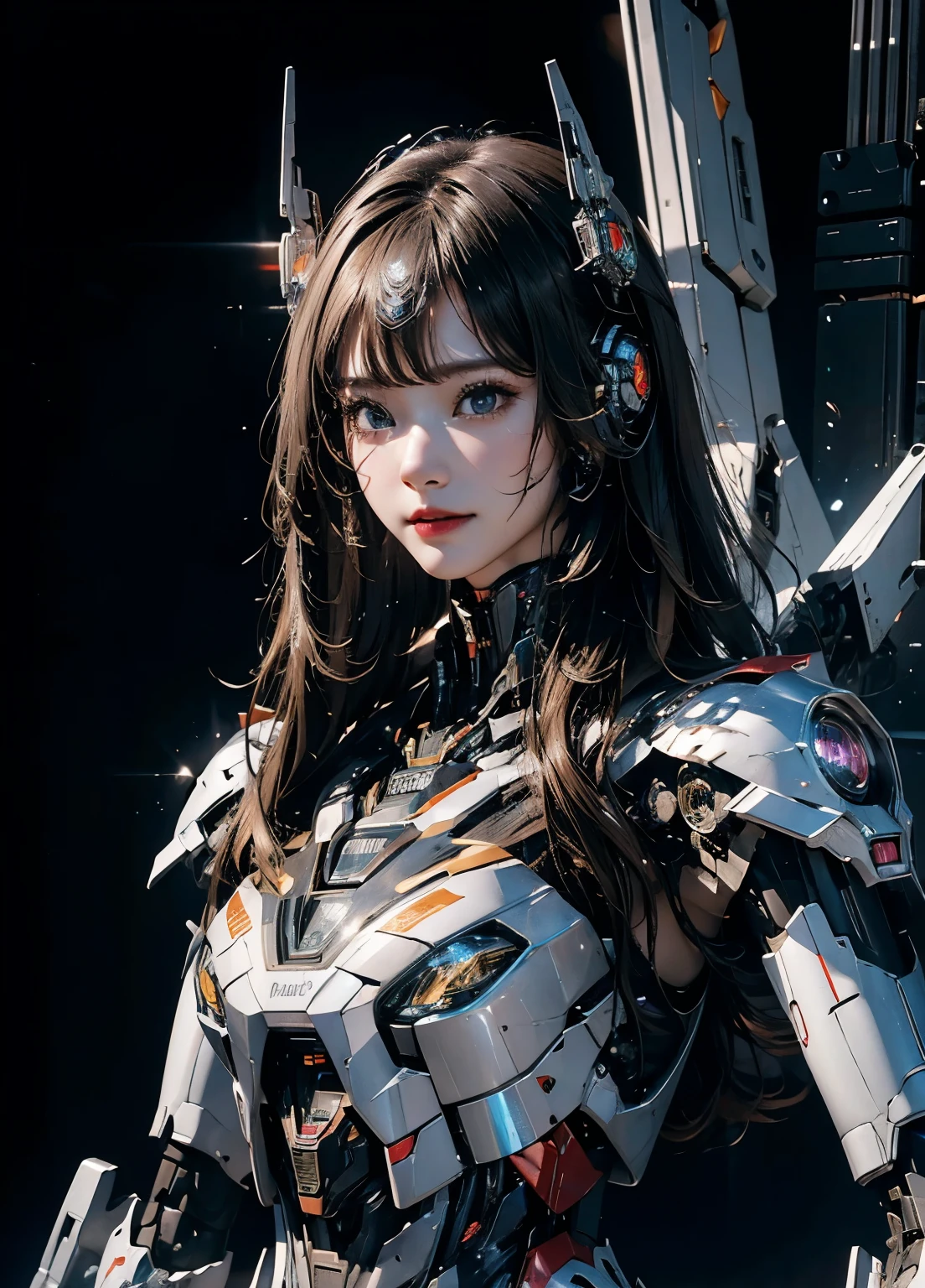  super detalhado, detalhes avançados, alta qualidade, 最alta qualidade, Alta resolução, 1080p, disco rígido, lindo,(máquina de guerra),lindoサイボーグ女性,Garota Ciborgue Mecha,modo de batalha,Garota com corpo mecha,She is wearing a futuristic máquina de guerra mecha,tiro de corpo inteiro