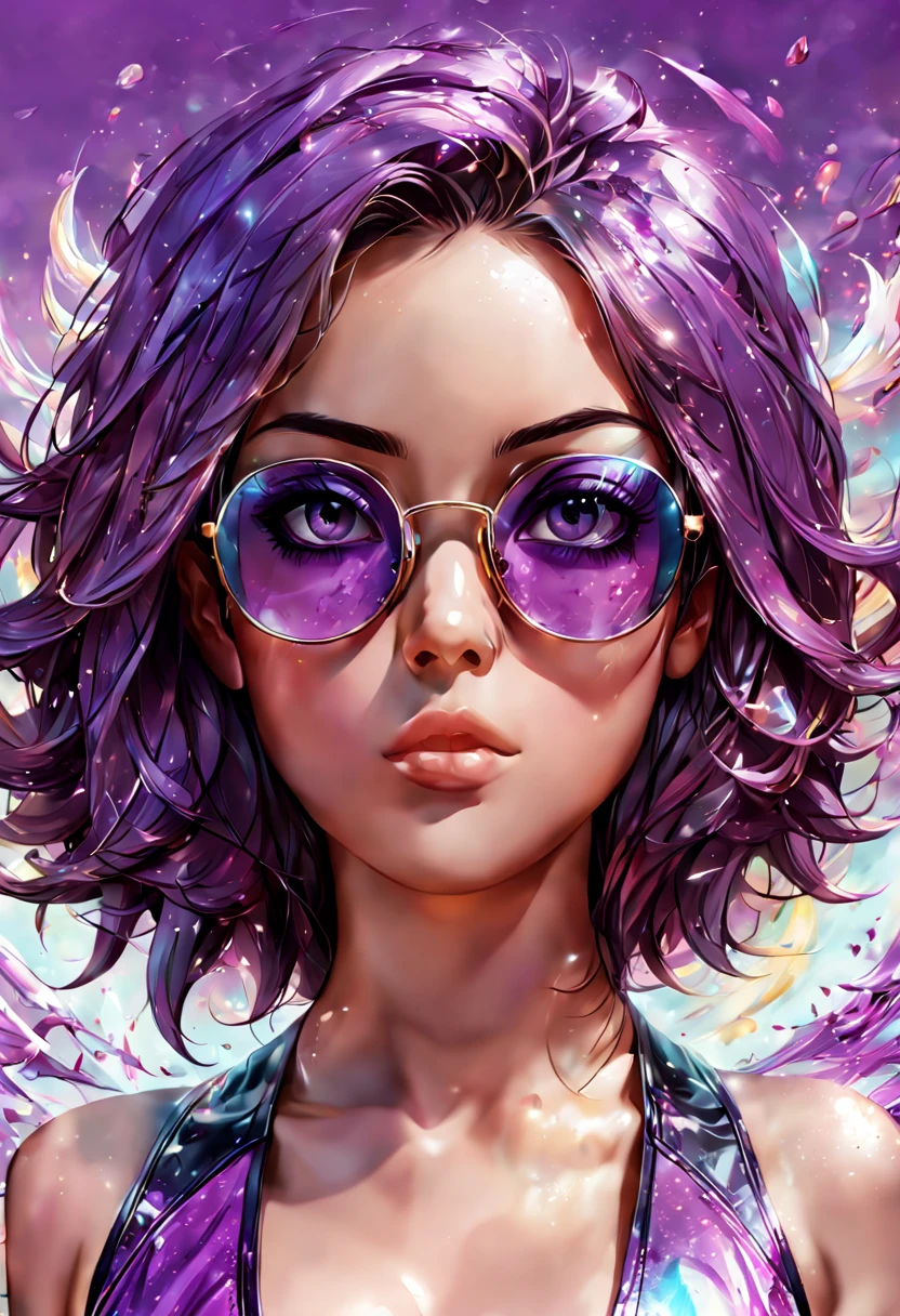 Hyperrealistic art anime artwork (Vector image:1.3) of (Illustration:1.3) anime artwork (Vector image:1.3) of (Illustration:1.3) a girl wearing sunglasses with latex, detailed portrait of anime girl, detailed face and eyes, hyperrealistic illustration, ultra detailed face and eyes, super detailed face and eyes, hyper realistic illustration, rendering of close up portrait, highly detailed face and eyes, detailed realistic painting, realistic face and details, detailed body and eyes, hyper realistic reflections, realistic detailed painting, (Flat style:1.3), Illustration, Behance, (BW:1.3) . anime style, key visual, vibrant, studio anime, highly detailed abstract studio background, cinematic lighting, reflections, HDR, 8k resolution, cinematic anime still, smooth, sharp focus, realistic, movie grain, anime movie aesthetic colorful smoke and colorful clouds coming out of it, explosion of data fragments, explosion, background explosion, cinema 4 d art, shattering, beeple. hyperrealism, explosion background, rendered in cinema 4 d, rendered in cinema4d, explosive background,(Flat style:1.3),Illustration,Behance,(Purple hue:1.3),close portrait,(manga:1.3),beautiful,attractive,handsome,trending on ArtStation,DeviantArt contest winner,CGSociety,ultrafine,detailed,studio lighting . anime style, key visual, vibrant, studio anime,  highly detailed . Extremely high-resolution details, photographic, realism pushed to extreme, fine texture, incredibly lifelike