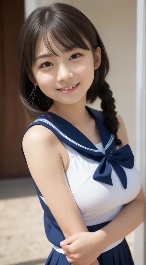 14 Years Old Adorable Japanese Girl An Expression Of Happiness