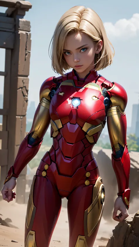 (a girl in a garden,ironman),
blonde, (best quality,4k,8k,highres,masterpiece:1.2),ultra-detailed,(realistic,photorealistic,photo-realistic:1.37),portraits,vivid colors,sharp focus,studio lighting,aesthetic colors Notice事项： - This is a prompt describing th...