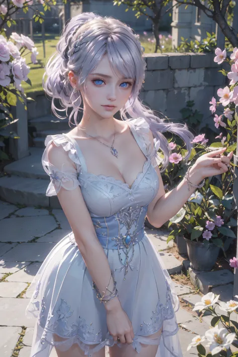 the tooltip for a given topic is as follows: "girl with a european face, aryan face, silvery-purple hair, pale purple blue hair,...