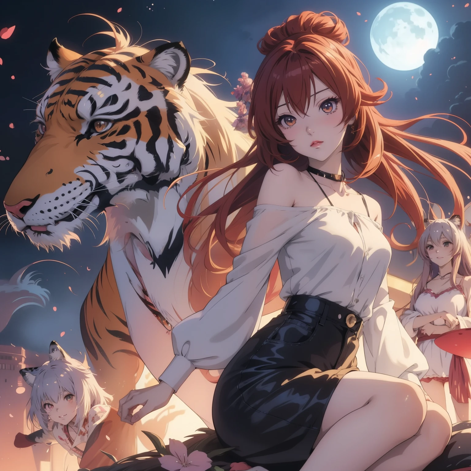 Papel de parede de menina anime e tigre, estilo anime 4 k, lindo anime, beautiful estilo anime, Papel de parede de arte anime 4k, Papel de parede de arte anime 4k, Papel de parede de anime 4K, estilo anime. 8K, papel de parede em quadrinhos 4k, anime art wallpaper 8K, lindo anime catgirl, lindo anime art style, papel de parede de anime 4K, papel de parede de anime 4K, lindo anime girl