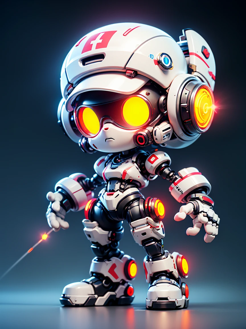 Pixar style, (Blind box toy style:1.2), (full-body shot) , 1 transparent cute mechanical nurse doll, Transparent mecha, Exquisite nurse hat:1.2, Luminous goggles:1.2, Colorful neon lights, High-tech mechanical parts, Metal body, Detailed mechanical metal design, bright colors, Dynamic glow, Reflective metal surface, bright environment, dynamic poses, Exquisite presence, skill improved, interlocking mechanical gears, Stylish design, motion blur effect, Detailed metal processing, Sci-fi atmosphere, Streamlined aerodynamic shape, Laser scanning pattern, Holographic projection, LED light track, beautiful and unforgettable, Advanced sensors, complex algorithm, Ominous and mysterious atmosphere, electric spark, Shiny chrome plating, Propulsion systems of the future, Clean, White background, (global illumination, Ray tracing, high dynamic range, Unreal rendering,Reasonable design, high detail, masterpiece, best quality, ultra high definition, light)，Chibi，locomotive，3d style