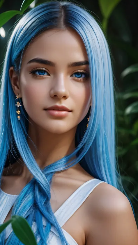 Maybe Baby, blue hair, beautiful detailed blue eyes (masterpiece:1.2 ...