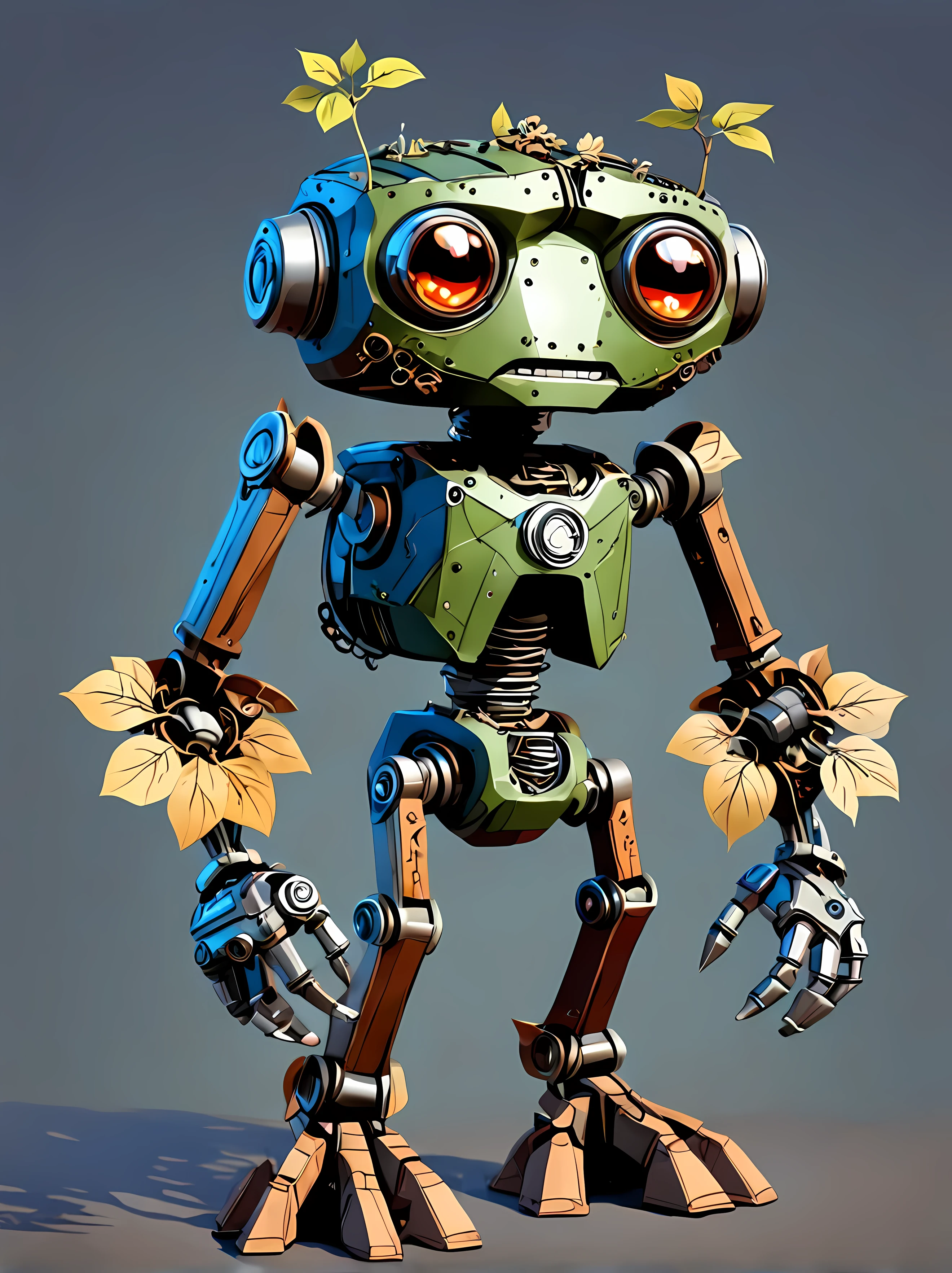 Full shot, cute cartoon style, design a mesmerizing mechanical Automaton representing the air element, polished metal body, delicate mechanical wings, subtle glowing LED lights, light blue intricate design, elegant, masterpiece in maximum 16K resolution, superb quality. | ((More_Detail))