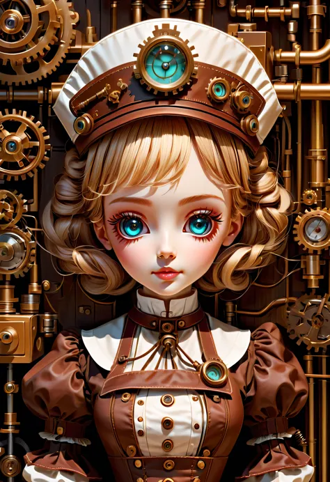 mechanism:humanoid:nurse:16th century European nurse uniform,Medical Supplies,doll face:perfect face:Big eyes,eyelash,wiring,she...