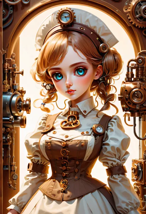 mechanism:humanoid:nurse:16th century European nurse uniform,Medical Supplies,doll face:perfect face:Big eyes,eyelash,wiring,she...